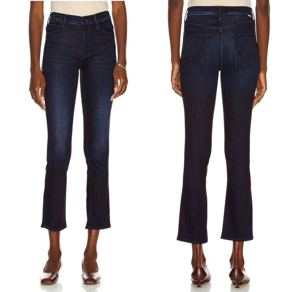 MOTHER Denim The Mid Rise Dazzler Ankle Jean In Now Or Never Wash Dark Wash